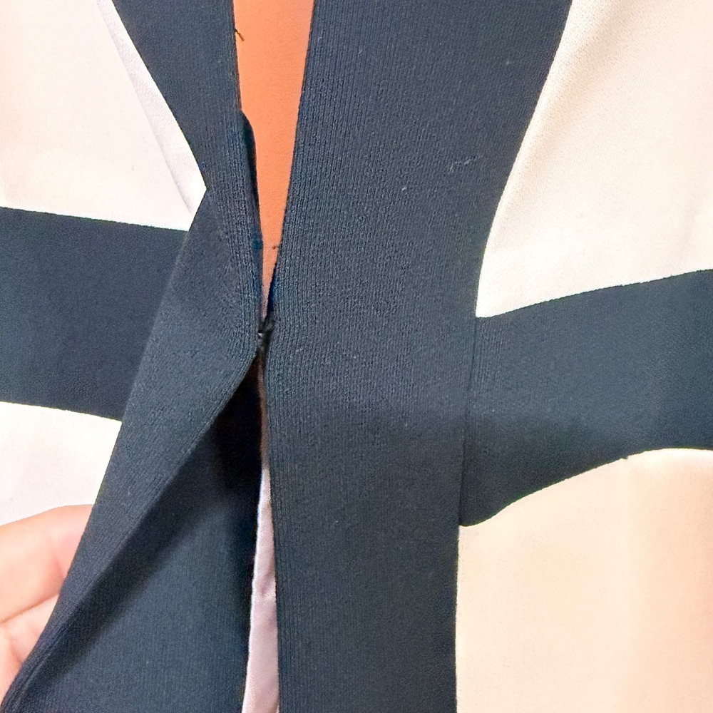 Kasper Woman Peach Black Colorblock Open Front Blazer Jacket 18W Plus Size - Picture 3 of 6